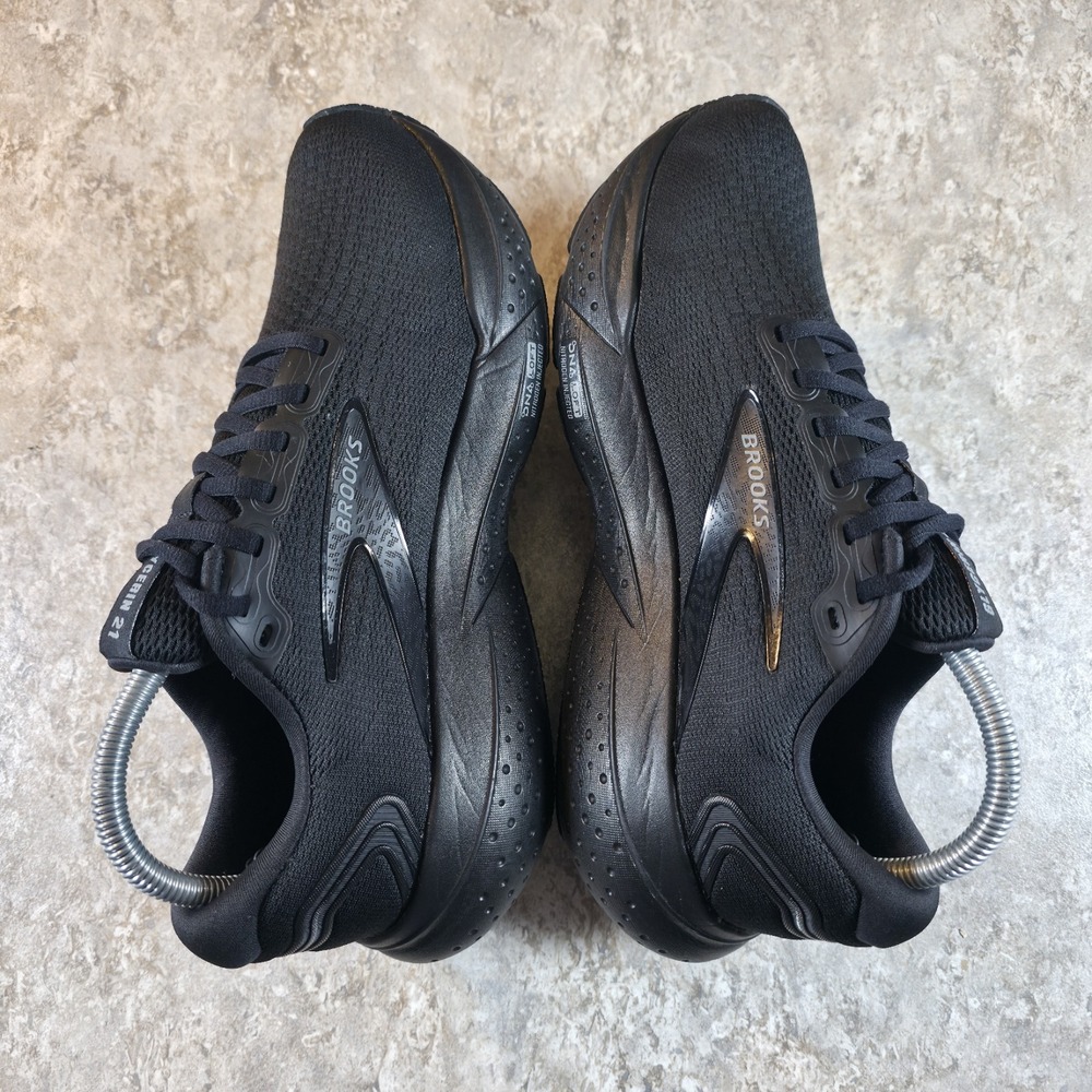 Brooks Glycerin 21 Womens 10 B Triple Black Running Shoes Sneakers *Worn Once - Picture 5 of 10